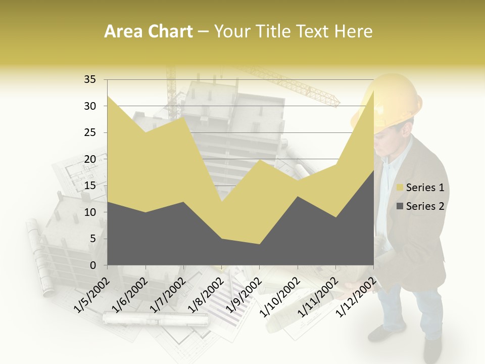 Helmet Blueprints House PowerPoint Template