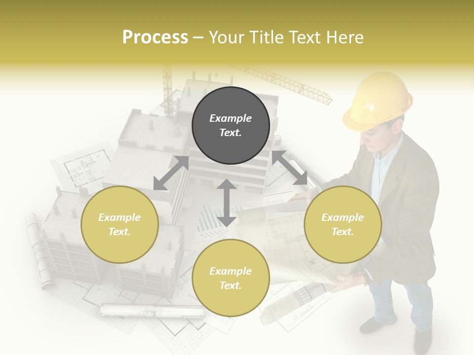 Helmet Blueprints House PowerPoint Template