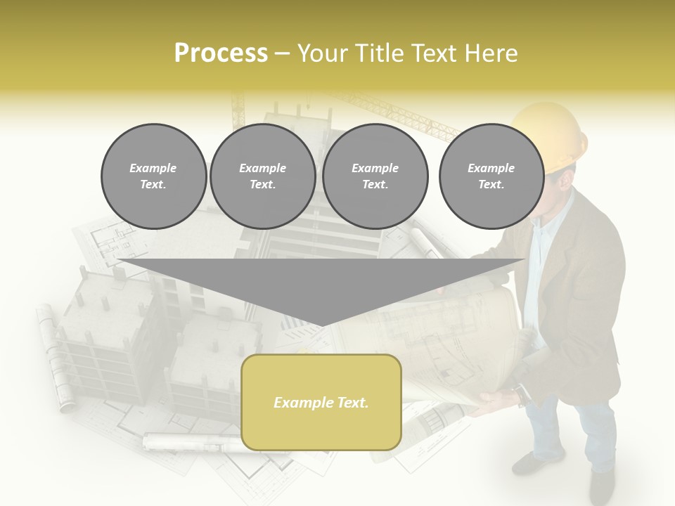 Helmet Blueprints House PowerPoint Template