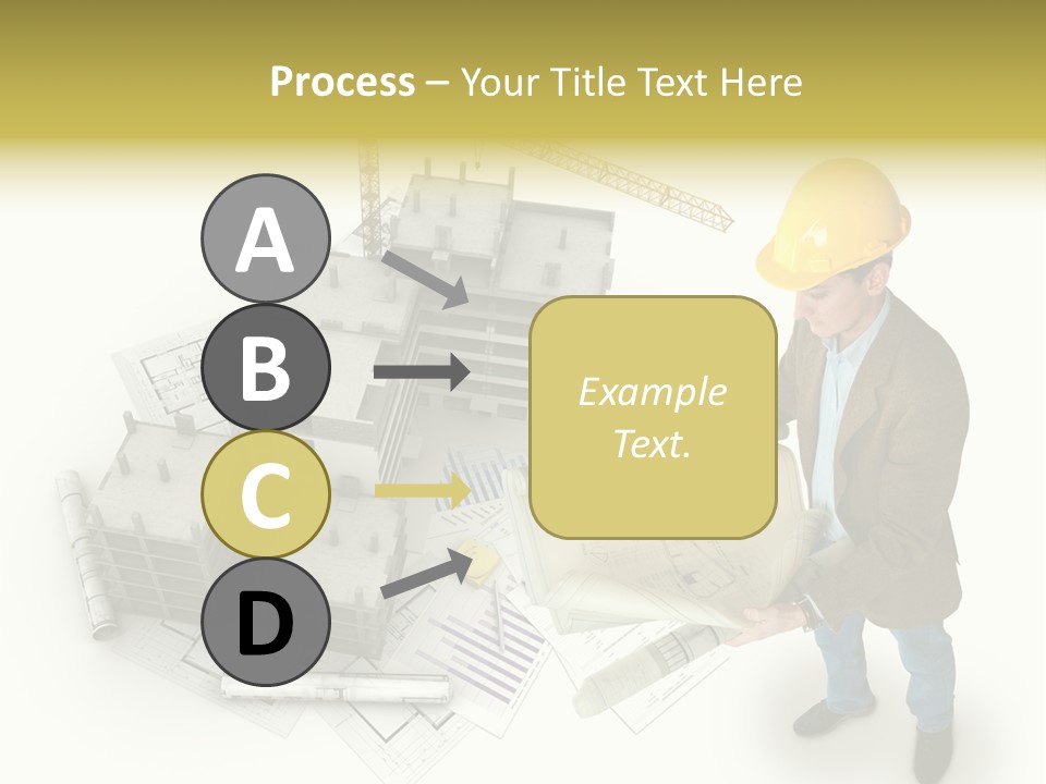 Helmet Blueprints House PowerPoint Template