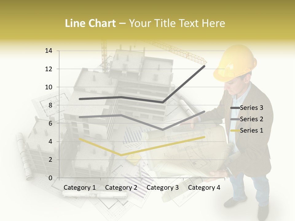 Helmet Blueprints House PowerPoint Template