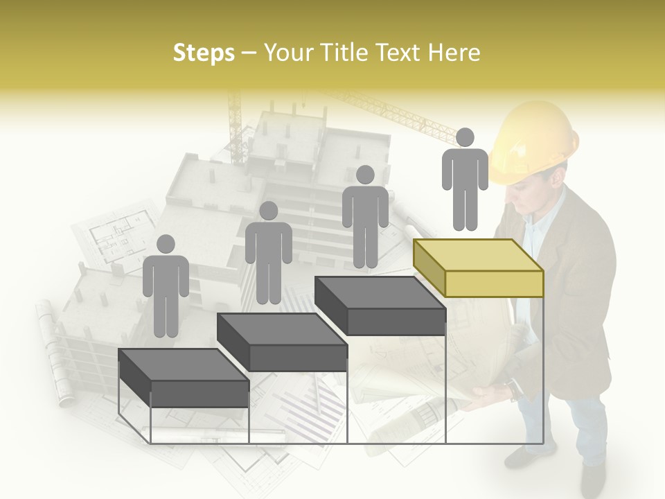Helmet Blueprints House PowerPoint Template