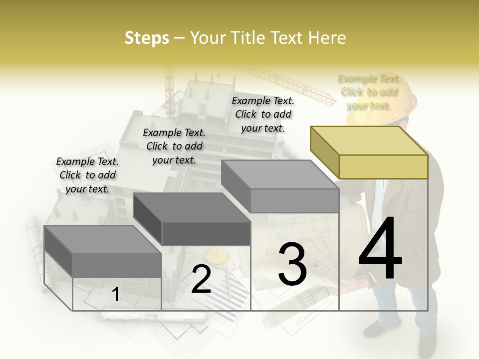 Helmet Blueprints House PowerPoint Template