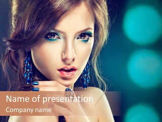 Jewellery Eyeshadow Fashion PowerPoint Template