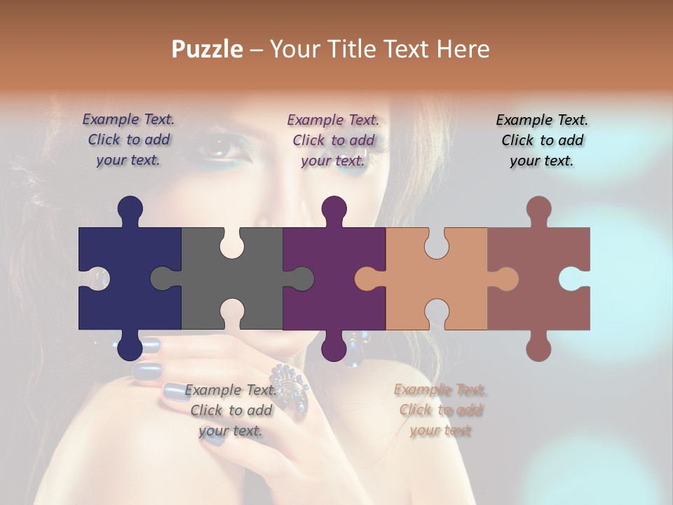 Jewellery Eyeshadow Fashion PowerPoint Template