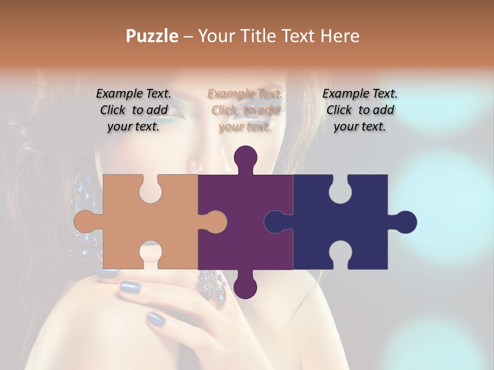 Jewellery Eyeshadow Fashion PowerPoint Template