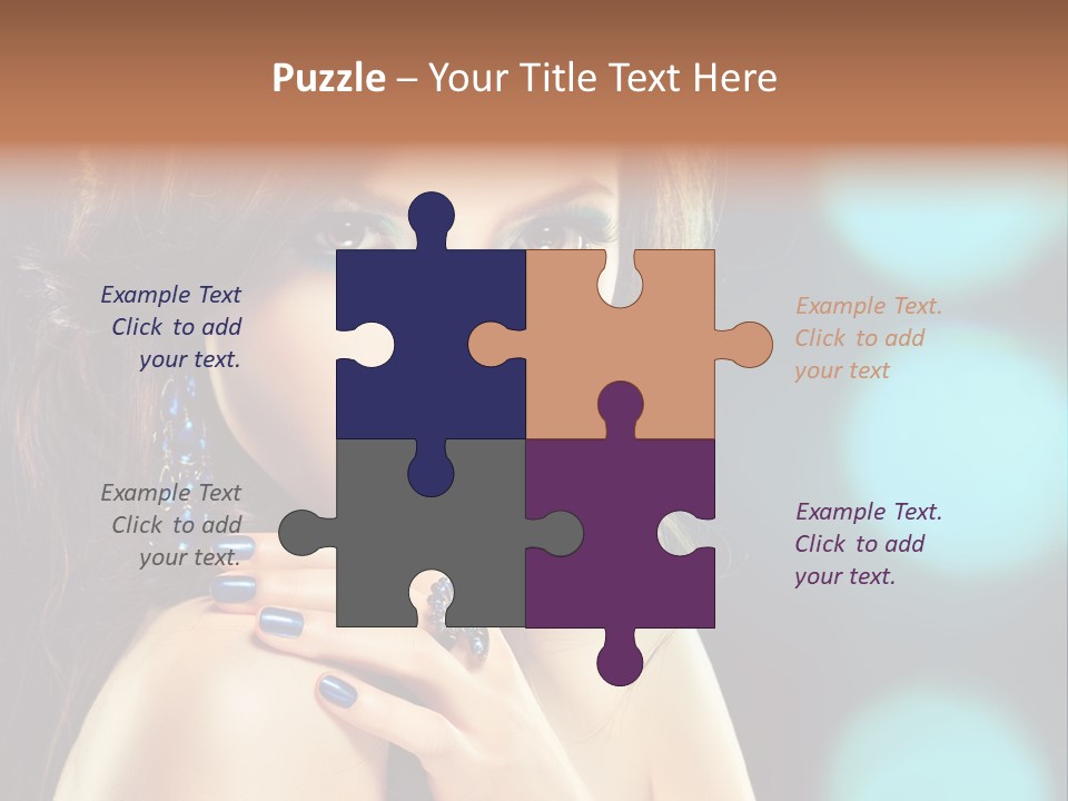 Jewellery Eyeshadow Fashion PowerPoint Template