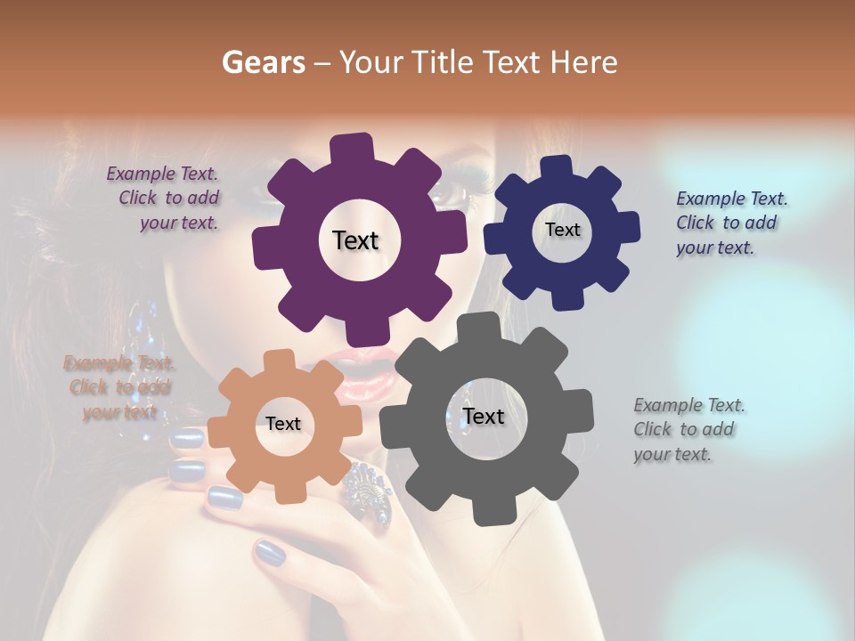 Jewellery Eyeshadow Fashion PowerPoint Template