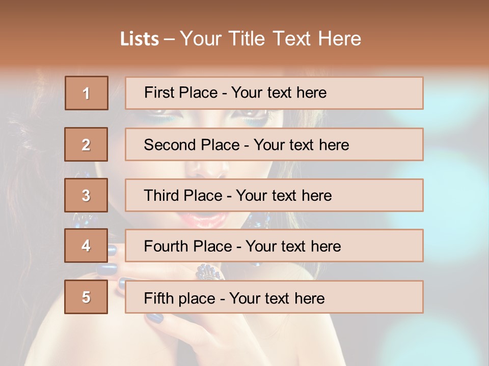 Jewellery Eyeshadow Fashion PowerPoint Template