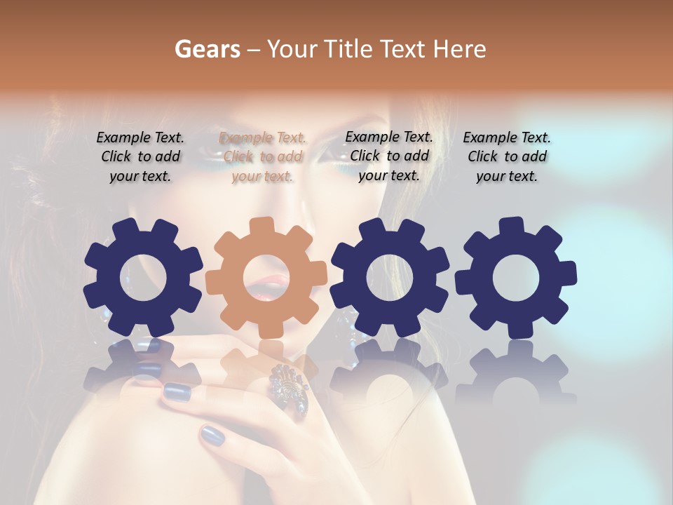 Jewellery Eyeshadow Fashion PowerPoint Template