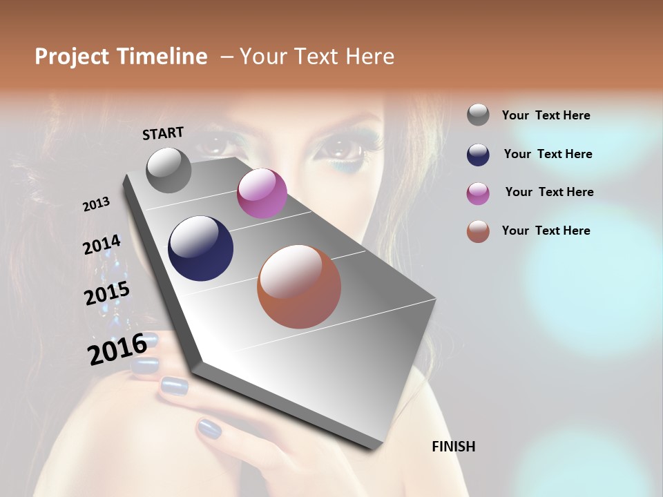 Jewellery Eyeshadow Fashion PowerPoint Template