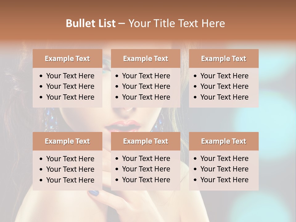 Jewellery Eyeshadow Fashion PowerPoint Template