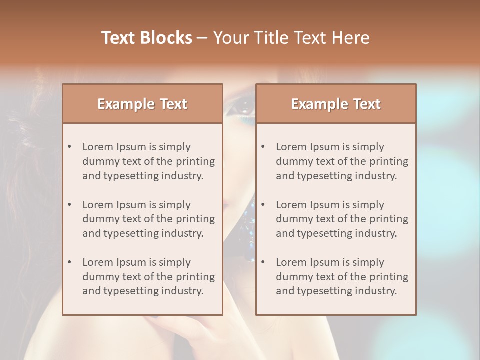 Jewellery Eyeshadow Fashion PowerPoint Template