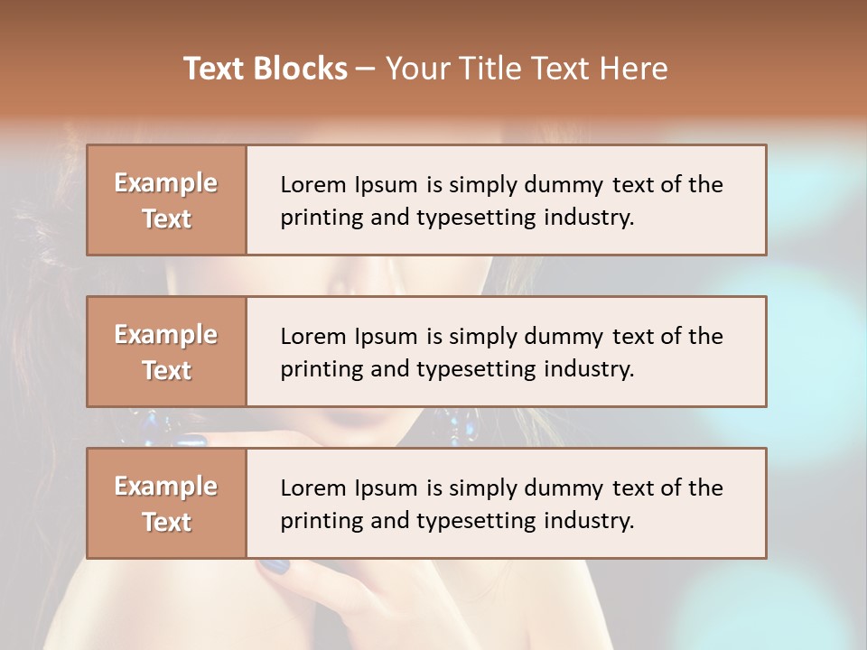 Jewellery Eyeshadow Fashion PowerPoint Template