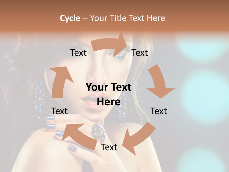 Jewellery Eyeshadow Fashion PowerPoint Template