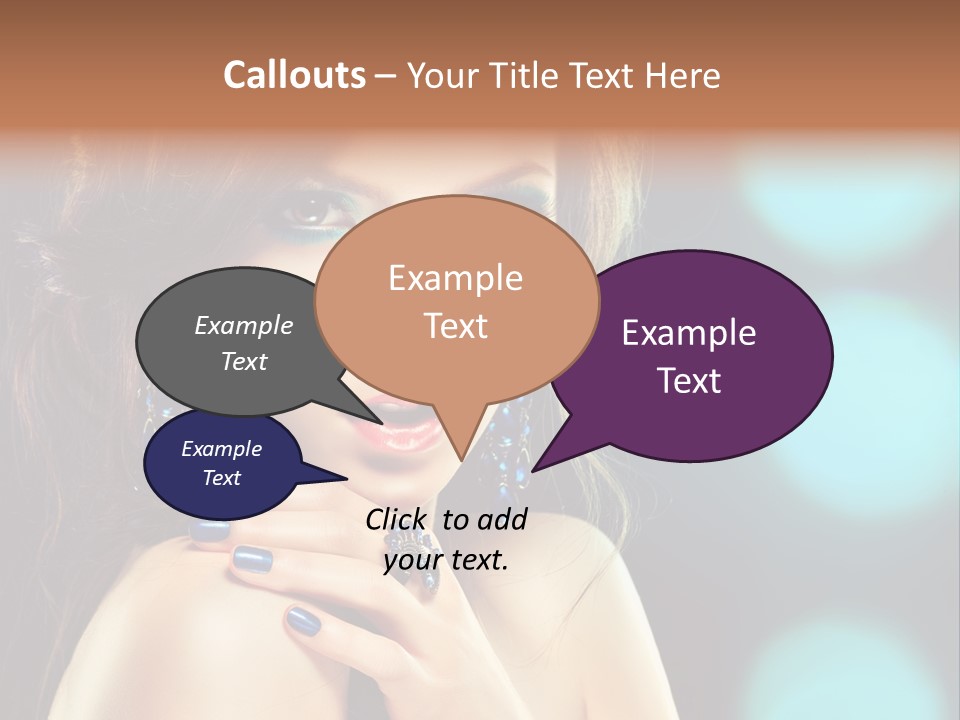 Jewellery Eyeshadow Fashion PowerPoint Template