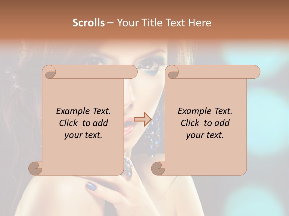 Jewellery Eyeshadow Fashion PowerPoint Template