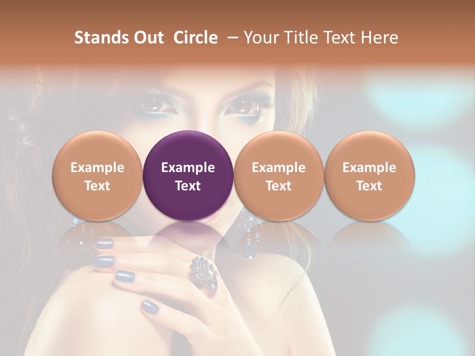 Jewellery Eyeshadow Fashion PowerPoint Template