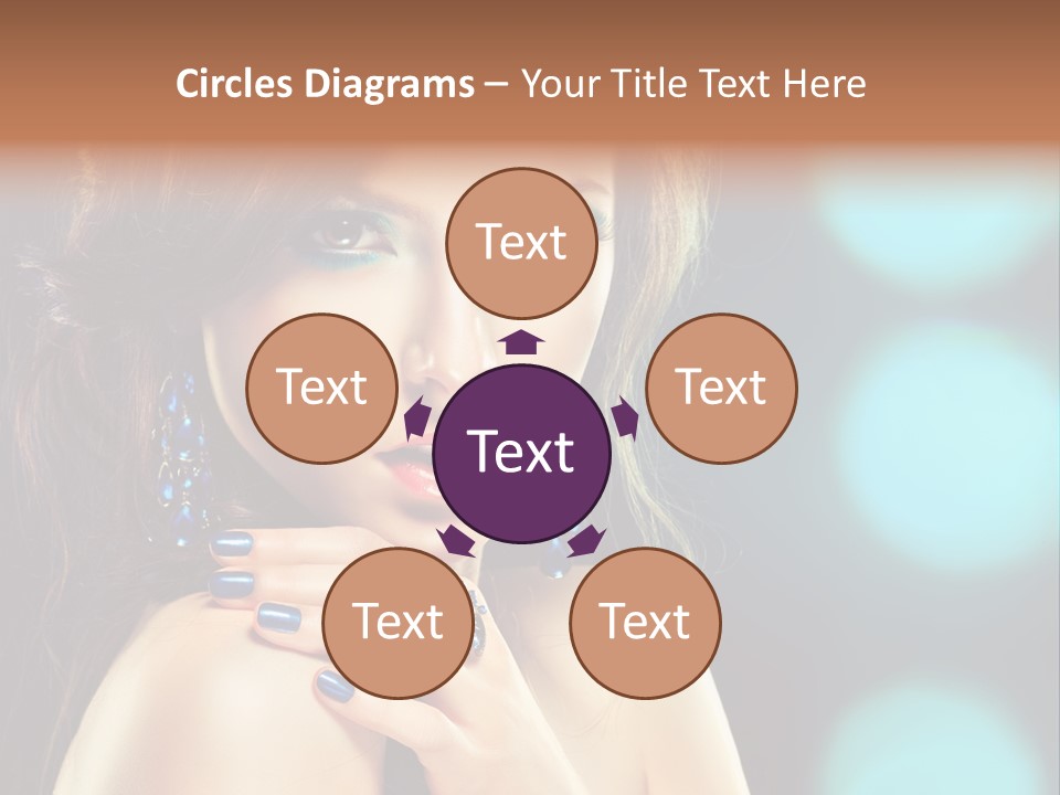 Jewellery Eyeshadow Fashion PowerPoint Template