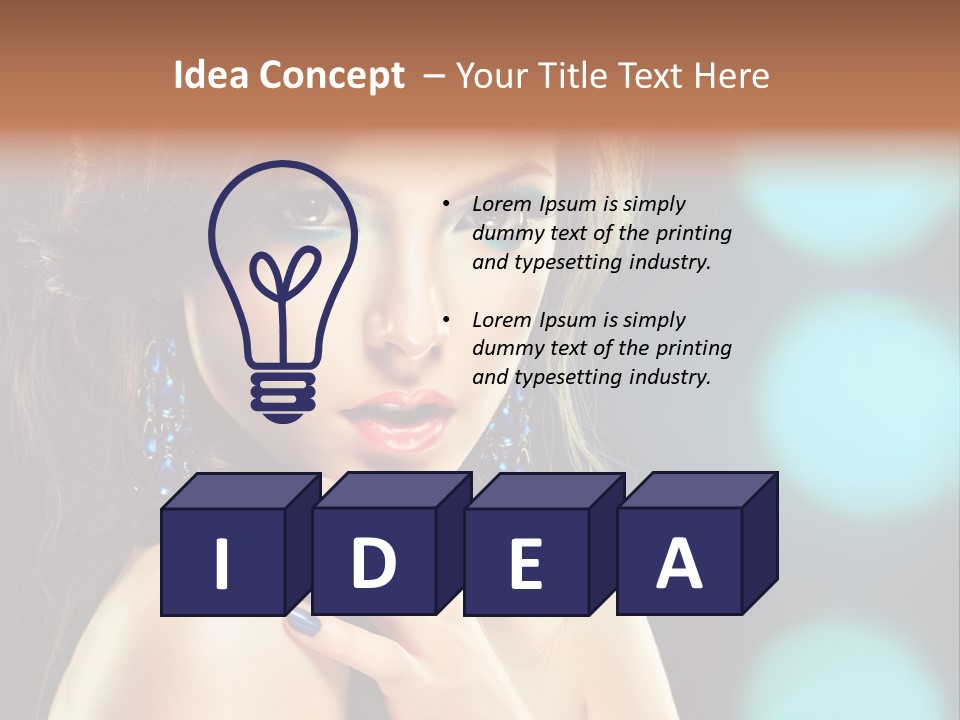 Jewellery Eyeshadow Fashion PowerPoint Template