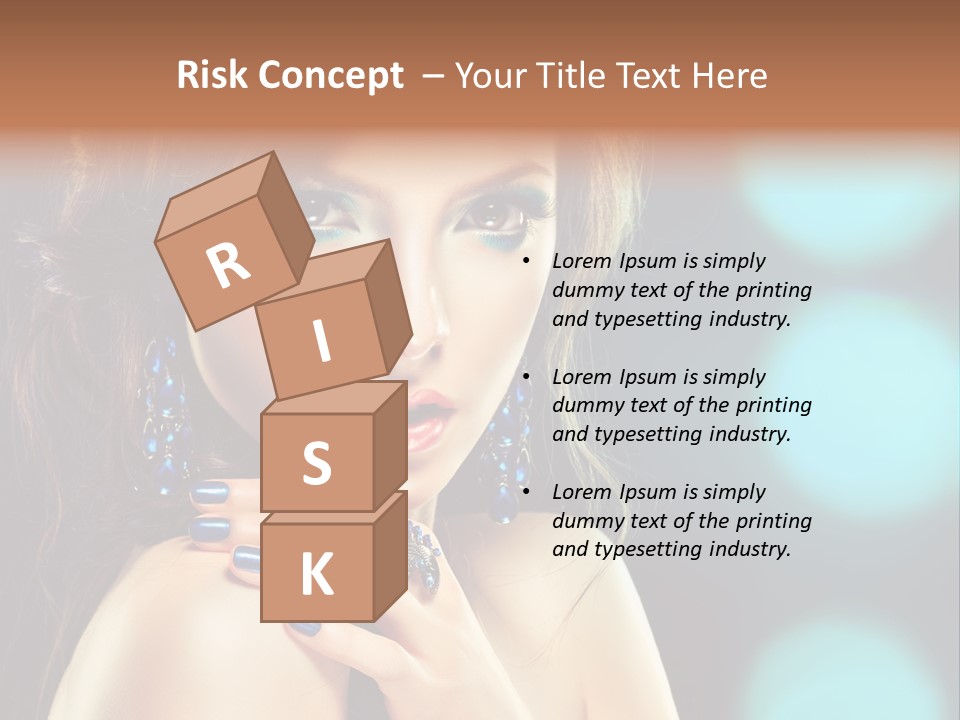 Jewellery Eyeshadow Fashion PowerPoint Template