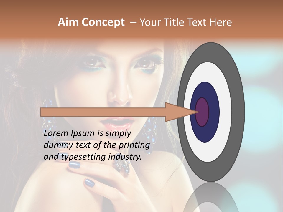 Jewellery Eyeshadow Fashion PowerPoint Template