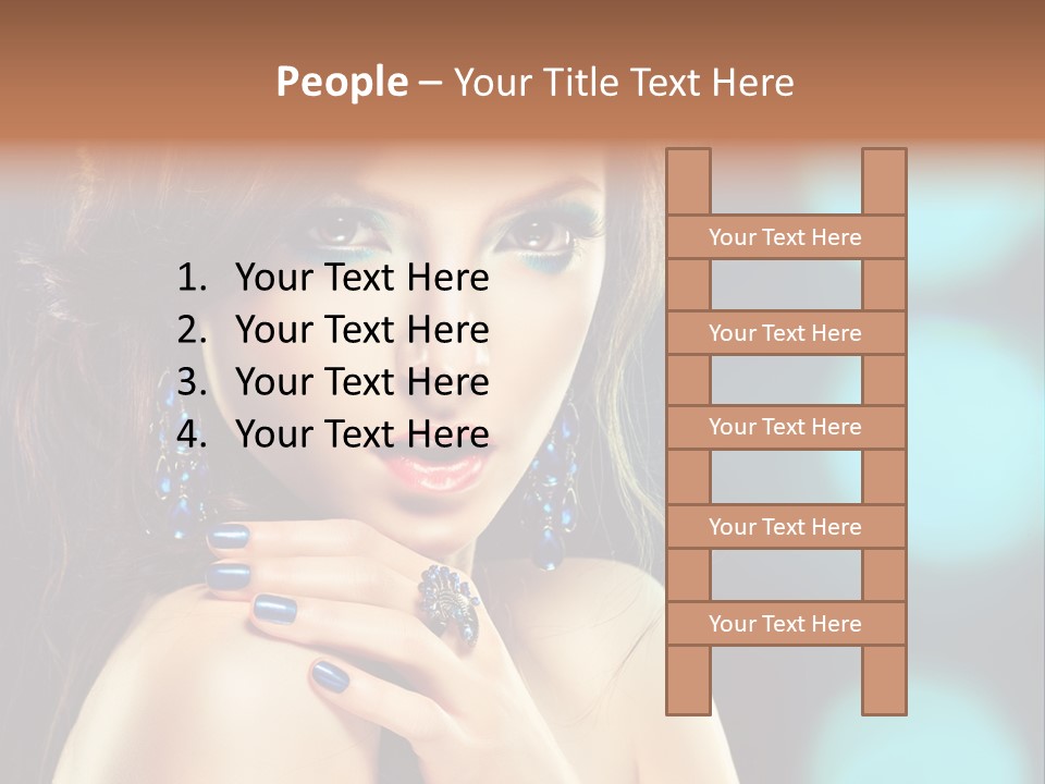 Jewellery Eyeshadow Fashion PowerPoint Template