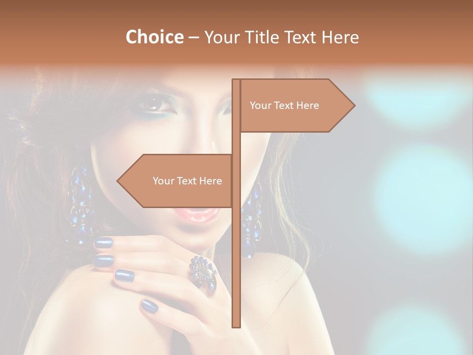 Jewellery Eyeshadow Fashion PowerPoint Template