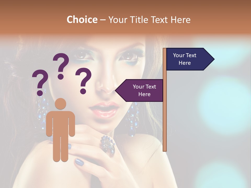 Jewellery Eyeshadow Fashion PowerPoint Template