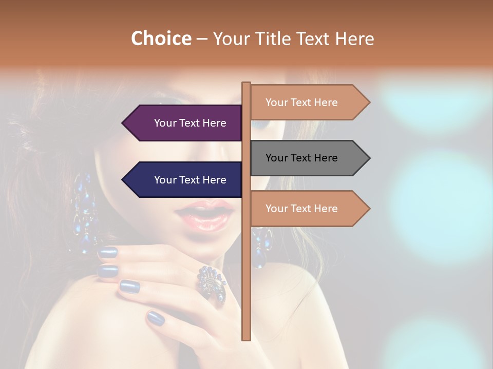 Jewellery Eyeshadow Fashion PowerPoint Template