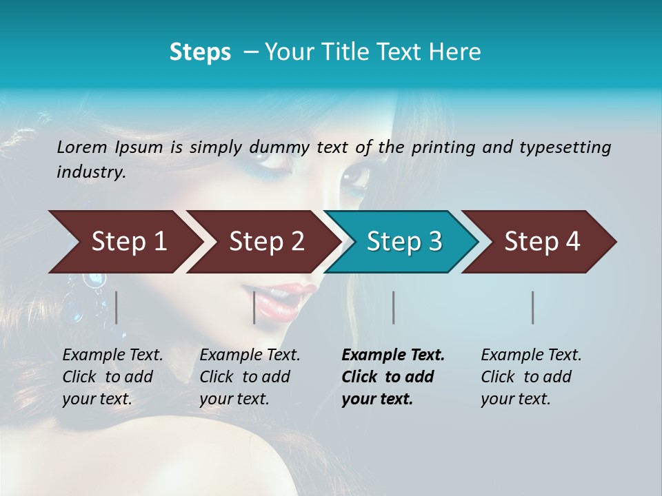 Hairdo Beautiful Hair PowerPoint Template