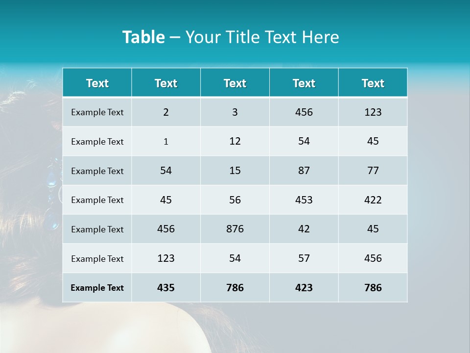Hairdo Beautiful Hair PowerPoint Template