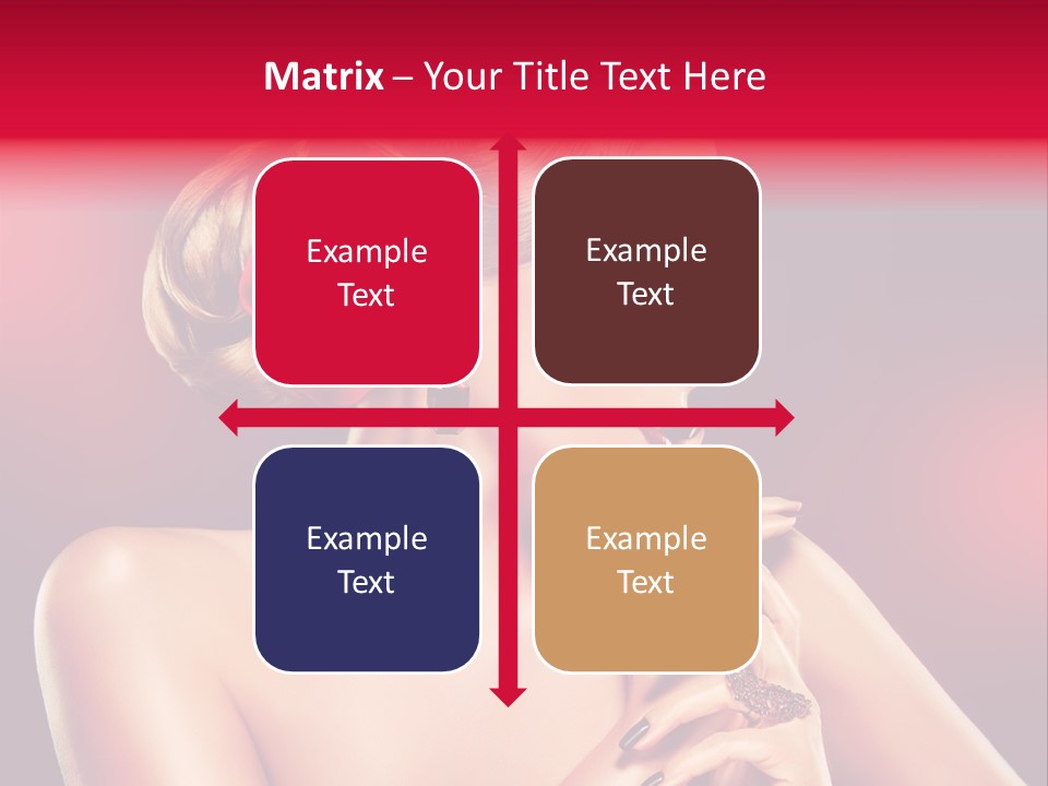 Burgundy Caucasian Hair Care PowerPoint Template