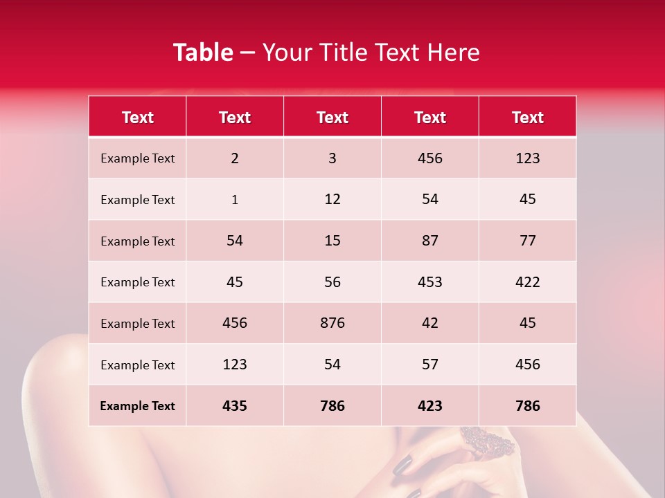 Burgundy Caucasian Hair Care PowerPoint Template