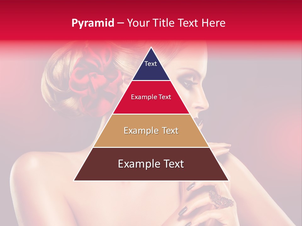 Burgundy Caucasian Hair Care PowerPoint Template