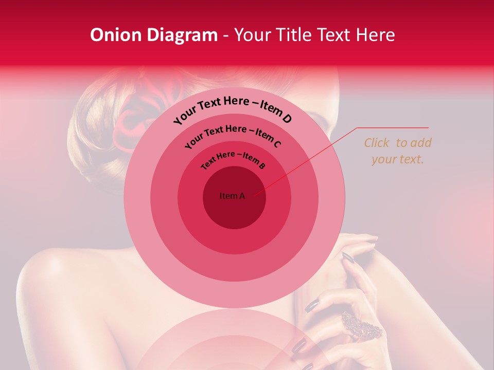 Burgundy Caucasian Hair Care PowerPoint Template