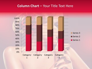 Burgundy Caucasian Hair Care PowerPoint Template