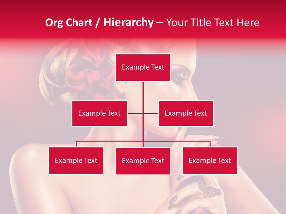 Burgundy Caucasian Hair Care PowerPoint Template