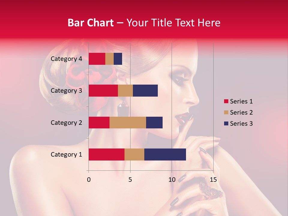 Burgundy Caucasian Hair Care PowerPoint Template