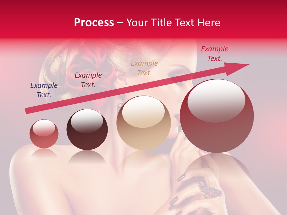 Burgundy Caucasian Hair Care PowerPoint Template