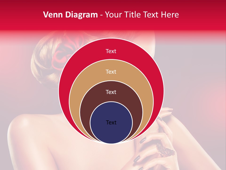 Burgundy Caucasian Hair Care PowerPoint Template