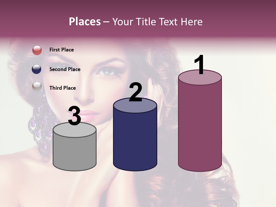 Blue Earring Beauty PowerPoint Template