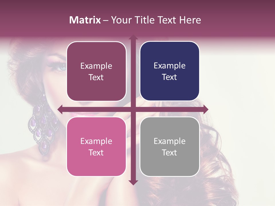 Blue Earring Beauty PowerPoint Template