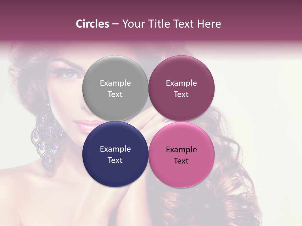 Blue Earring Beauty PowerPoint Template