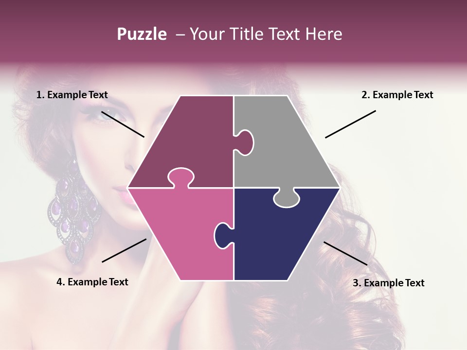 Blue Earring Beauty PowerPoint Template