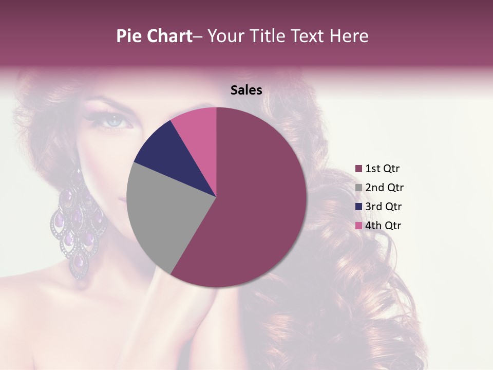 Blue Earring Beauty PowerPoint Template