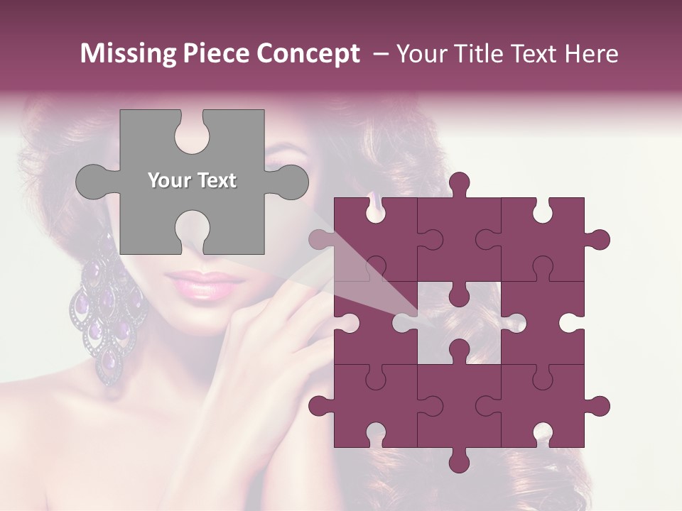 Blue Earring Beauty PowerPoint Template