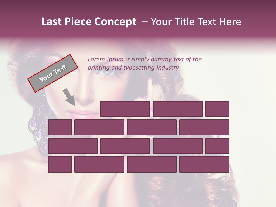 Blue Earring Beauty PowerPoint Template