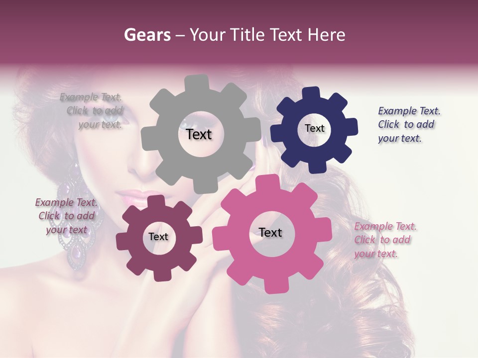 Blue Earring Beauty PowerPoint Template