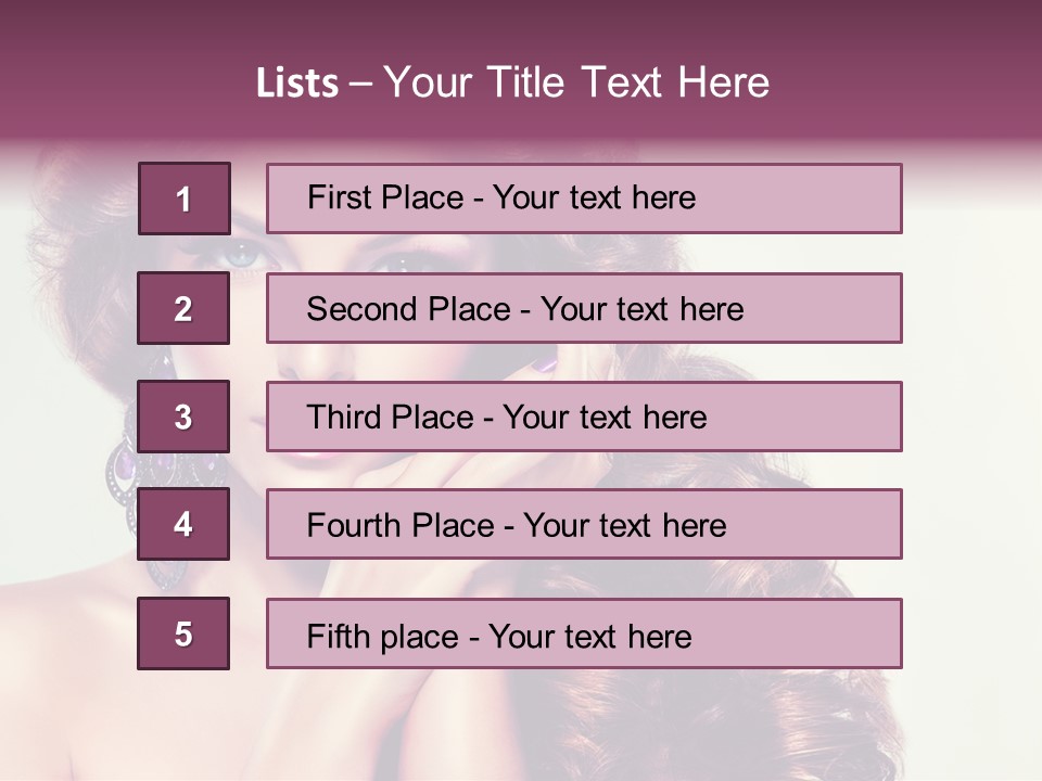 Blue Earring Beauty PowerPoint Template